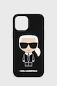 Karl Lagerfeld Etui na telefon iPhone 12 Pro Max KLHCP12LSLFKBK na telefon czarny KLHCP12LSLFKBK