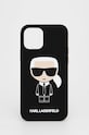 Karl Lagerfeld Etui na telefon iPhone 12/12 Pro KLHCP12MSLFKBK na telefon czarny KLHCP12MSLFKBK