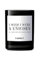 чорний Candly - Ароматична соєва свічка I wish I were a unicorn so I could stab idiots with my head 250 g Unisex