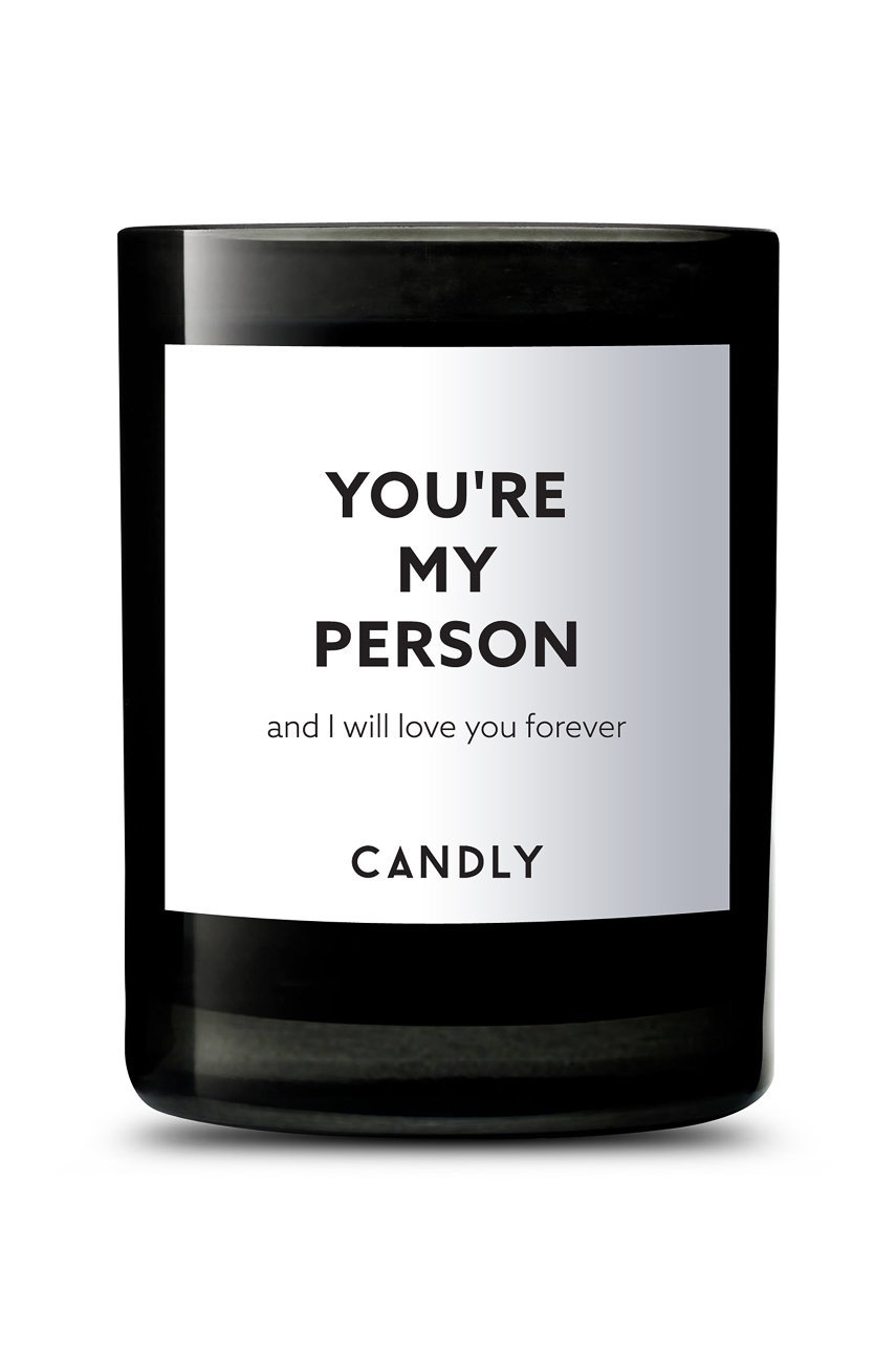 černá Candly - Vonná sójová svíčka You're my person and I will love you forever 250 g Unisex