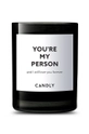 čierna Candly - Voňavá sójová sviečka You're my person and I will love you forever 250 g Unisex