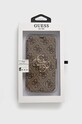 Akcesoria Guess Etui na telefon iPhone 13 Mini GUBKP13S4GMGBR brązowy