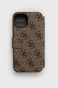Guess Etui na telefon iPhone 13 Mini brązowy GUBKP13S4GMGBR