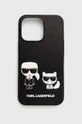 czarny Karl Lagerfeld Etui na telefon iPhone 13 Pro KLHCP13LPCUSKCBK Unisex