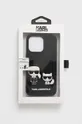 Karl Lagerfeld Etui na telefon iPhone 13 Pro KLHCP13LPCUSKCBK Materiał syntetyczny