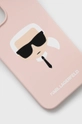 Karl Lagerfeld Etui na telefon iPhone 13 Pro Max KLHCP13XSLKHLP różowy