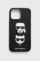 Karl Lagerfeld husă pentru telefon pentru telefon negru KLHCP13XSAKICKCBK