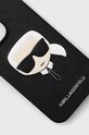Кейс за телефон Karl Lagerfeld iPhone 13 Pro KLHCP13LSAKHBK черен AA00