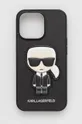 czarny Karl Lagerfeld Etui na telefon iPhone 13 Pro KLHCP13LOKPK Unisex
