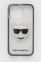 transparentny Karl Lagerfeld Etui na telefon iPhone 13 Pro KLHCP13LHCHCK Unisex