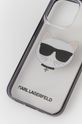 Karl Lagerfeld Etui na telefon iPhone 13 Pro KLHCP13LHCHCK transparentny