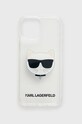 Кейс за телефон Karl Lagerfeld iPhone 13 Mini KLHCP13SCTR за телефон прозрачен KLHCP13SCTR