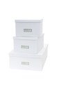 Bigso Box of Sweden - Sada úložných krabíc Inge (3-pak) 811345541 biela AA00