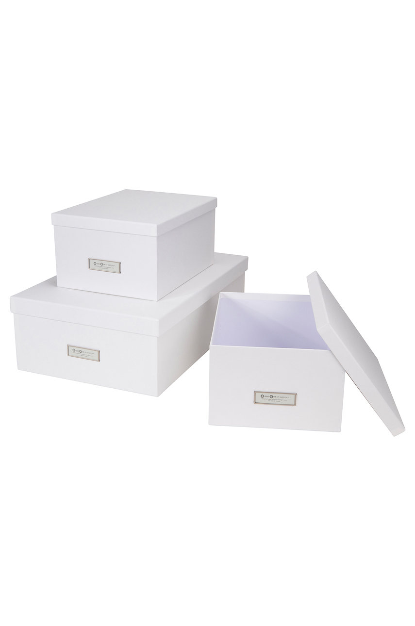 Bigso Box of Sweden - sada úložných boxů Inge (3-pack)  Dřevo, Papír