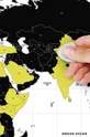 biały 1DEA.me mapa-zdrapka świecąca w ciemności Travel Map-Glow World