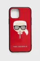 czerwony Karl Lagerfeld etui na telefon iPhone 11 Pro KLHCN58DLHRE Unisex