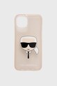 Karl Lagerfeld etui na telefon iPhone 13 KLHCP13MKHTUGLGO na telefon złoty KLHCP13MKHTUGLGO
