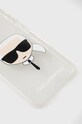 Karl Lagerfeld etui na telefon iPhone 13 KLHCP13MKHTUGLS KLHCP13MKHTUGLS srebrny AA00