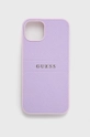 fioletowy Guess etui na telefon iPhone 13 Unisex