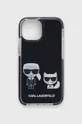 czarny Karl Lagerfeld etui na telefon iPhone 13 mini KLHCP13STPEKCK Unisex