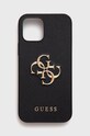 Guess telefon tok Iphone 12/12 Pro 6,1 telefonhoz fekete GUHCP12MSA4GGBK