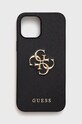 Obal na telefon Guess Iphone 12 Pro Max 6,7 na mobil černá GUHCP12LSA4GGBK