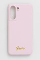 Guess etui na telefon S21 FE G990 na telefon różowy GUHCS21FLSLMGLA