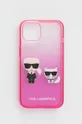 różowy Karl Lagerfeld etui na telefon iPhone 13 6,1'' KLHCP13MTGKCP Unisex