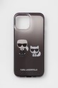 Obal na telefon Karl Lagerfeld Iphone 13 Pro Max 6,7'' na mobil černá KLHCP13XTGKCK