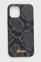 czarny Guess etui na telefon iPhone 12 Pro Max 6,7'' Unisex