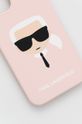 Karl Lagerfeld etui na telefon iPhone 12/12 Pro 6,1'' KLHCP12MSLKHLP pastelowy różowy