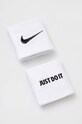 Nike opaski na nadgarstek 2-pack biały N.100.3468.101