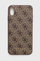 brązowy Guess etui na telefon iPhone Xs Max Unisex