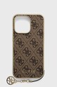 Guess etui na telefon iPhone 13 Pro / 13 6,1" na telefon brązowy GUHCP13LGF4GBR