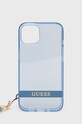 Guess etui na telefon iPhone 13 6,1'' na telefon niebieski GUHCP13MHTSGSB