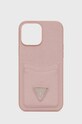 Guess etui na telefon iPhone 13 Pro Max 6,7'' na telefon różowy GUHCP13XPSATPP