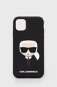Karl Lagerfeld etui na telefon iPhone 11 6,1''/ Xr na telefon czarny KLHCN61SLKHBK