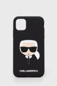 czarny Karl Lagerfeld etui na telefon iPhone 11 6,1''/ Xr Unisex