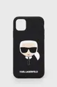 czarny Karl Lagerfeld etui na telefon iPhone 11 6,1''/ Xr Unisex
