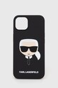 Obal na telefon Karl Lagerfeld Iphone 13 6,1'' na mobil černá KLHCP13MSLKHBK