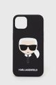 černá Obal na telefon Karl Lagerfeld Iphone 13 6,1'' Unisex