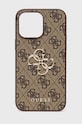 Guess etui na telefon iPhone 14 Pro Max 6,7" na telefon brązowy GUHCP14X4GMGBR