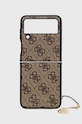 Guess husa pentru telefon Galaxy Z Flip 4 pentru telefon maro GUHCZF4GF4GBR