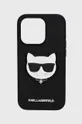 fekete Karl Lagerfeld telefon tok Iphone 14 Pro 6,1