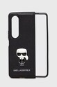 Obal na telefon Karl Lagerfeld Galaxy Z Fold 4 na mobil černá KLHCZFD4IKMSBK