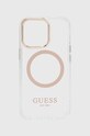 Guess etui na telefon iPhone 13 Pro / 13 6,1" na telefon złoty GUHMP13LHTRMD