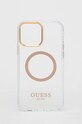 Guess etui na telefon iPhone 13 Pro Max 6,7" na telefon złoty GUHMP13XHTRMD