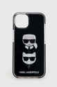 czarny Karl Lagerfeld etui na telefon iPhone 13 6,1