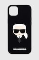 Obal na telefon Karl Lagerfeld iPhone 14 Plus 6,7" na mobil černá KLHMP14MSLKHBK