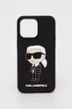 fekete Karl Lagerfeld telefon tok iPhone 14 Pro Max 6,7